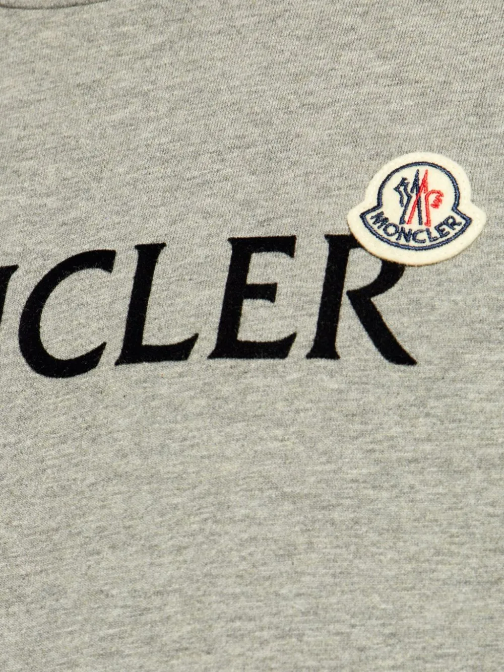 flocked-logo cotton T-shirt