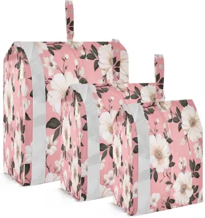 Flowers Pink Packing Cubes for Suitcases 3 Set Lightweight Compression Luggage Packing Organizers for Carry on Suitcase Travel Essentials Luggage Organizer Bags Set