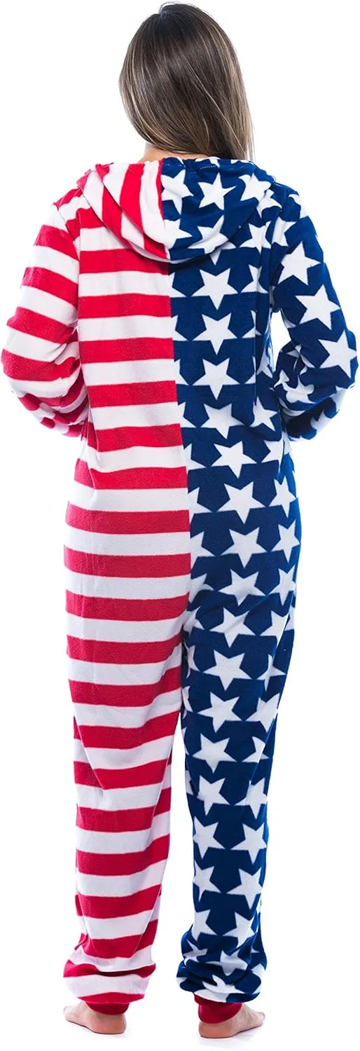 #followme American Flag Adult Onesie Pajamas