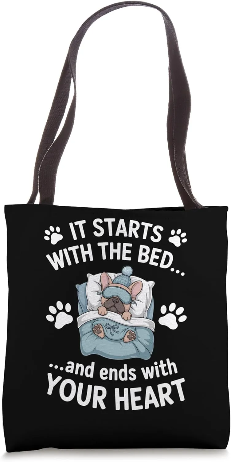 French Bulldog Sleep Pajamas Frenchy Dog Tote Bag