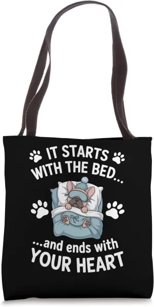 French Bulldog Sleep Pajamas Frenchy Dog Tote Bag