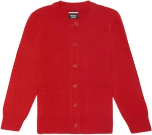 French Toast Girls' Anti-Pill Crew Neck Cardigan Sweater