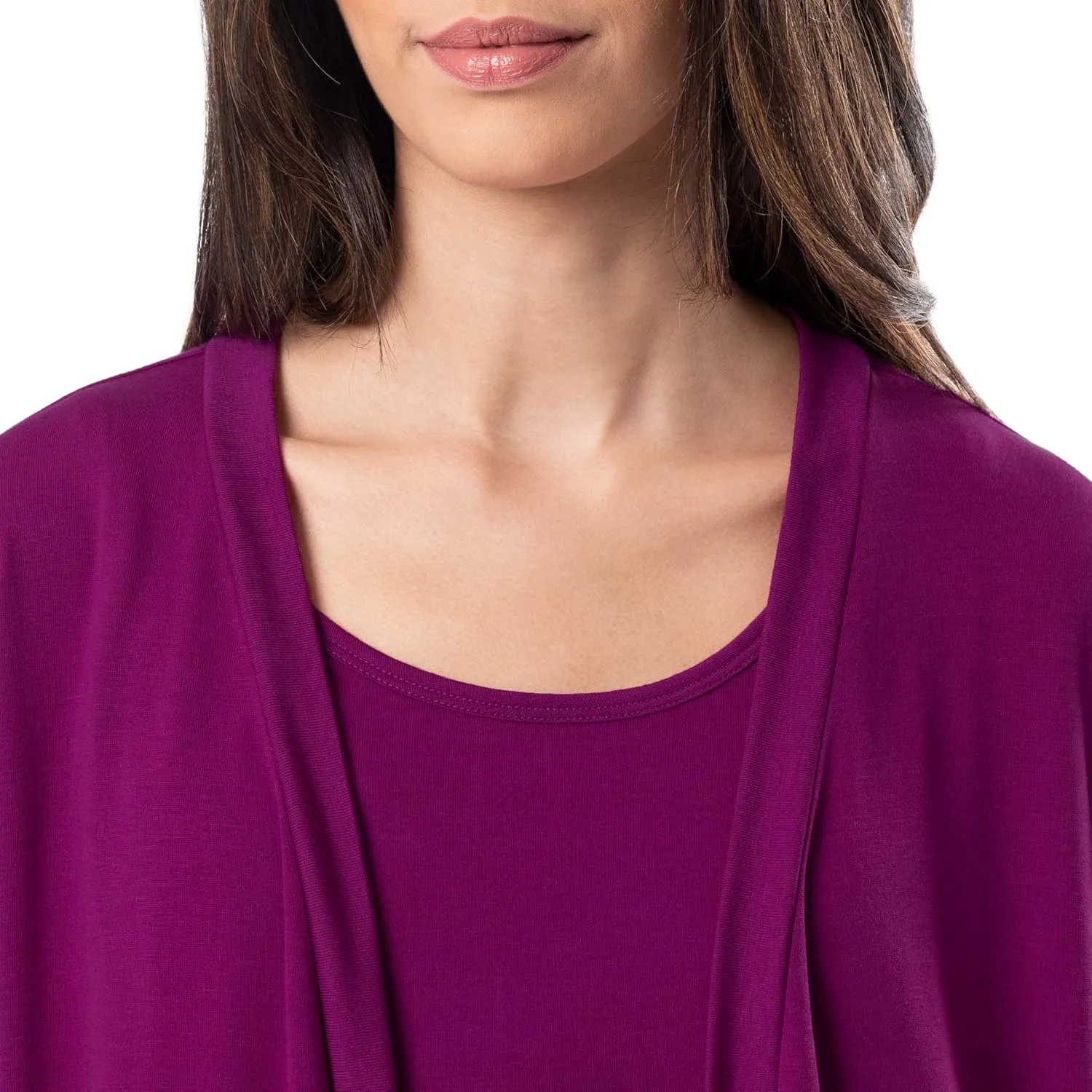 Fruit of the Loom womens Breathable Tank Top, Pant, and Cardigan Sleep Set