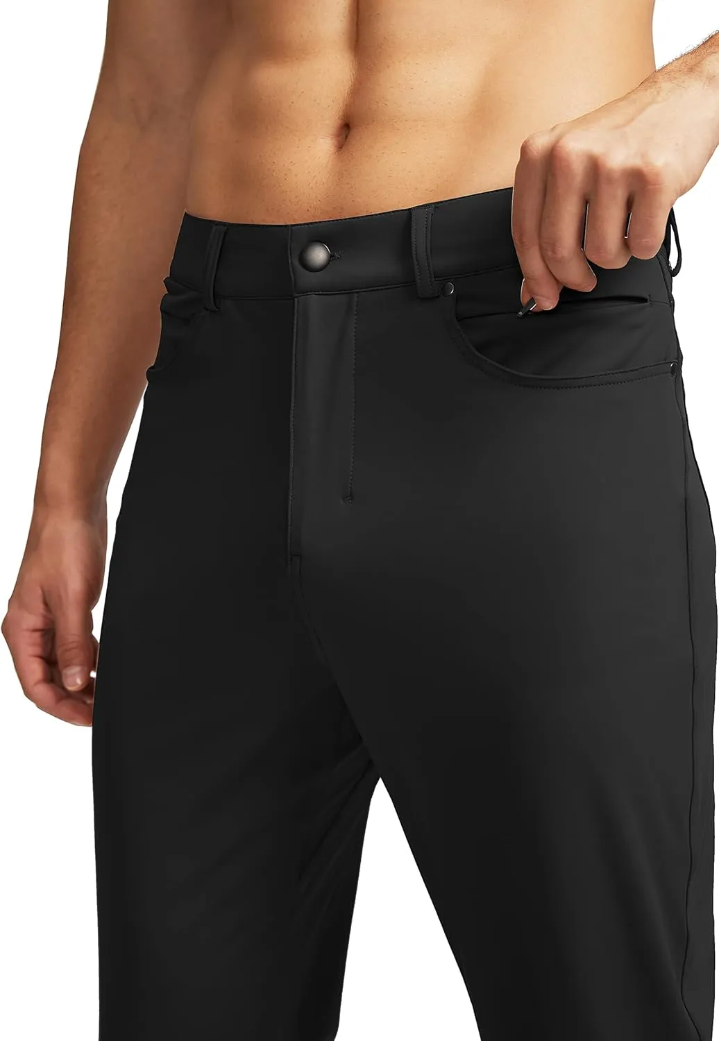 G Gradual Men's Stretch Golf Pants with 6 Pockets Slim Fit Dress Pants for Men Travel Casual Work