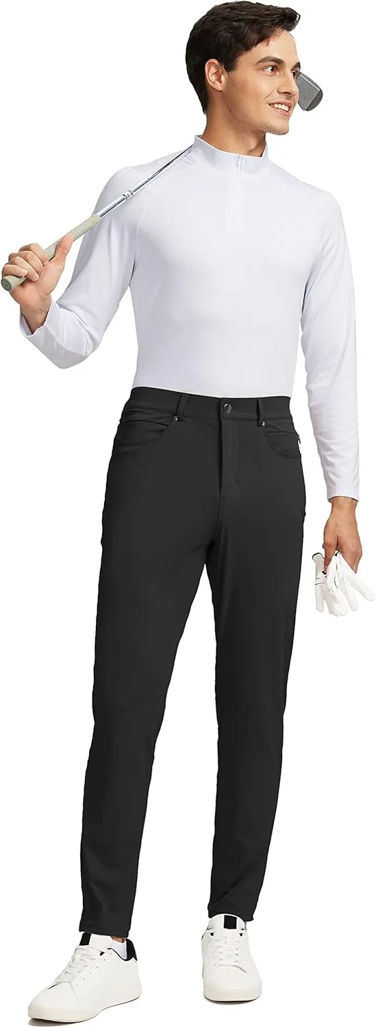 G Gradual Men's Stretch Golf Pants with 6 Pockets Slim Fit Dress Pants for Men Travel Casual Work