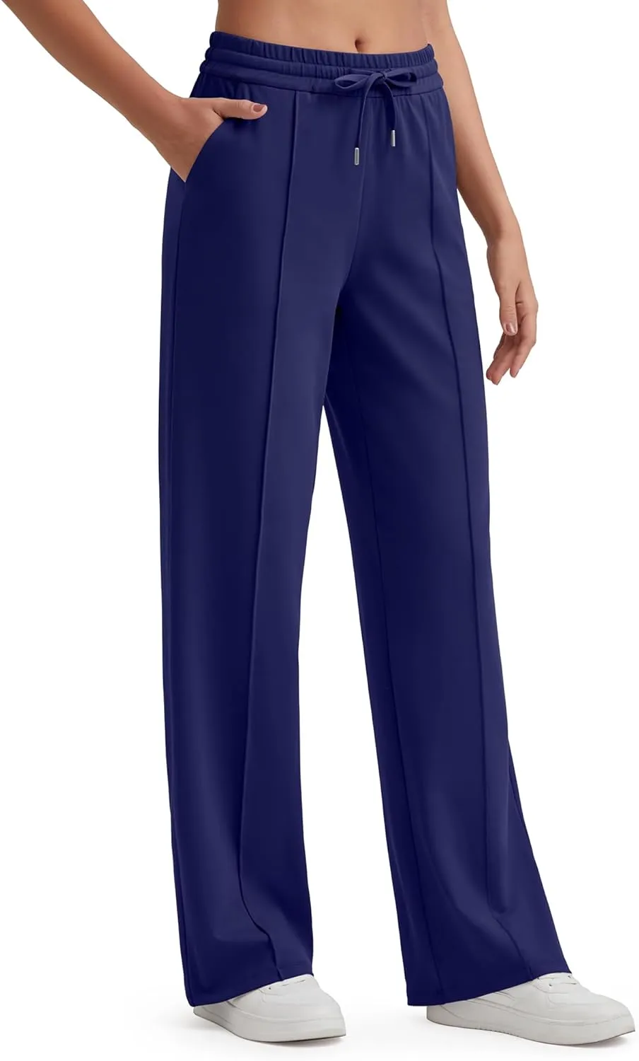 G4Free Womens Sweatpants Wide Leg Yoga Pants with Pockets Drawstring High Waist Casual Lounge Pants Petite/Regular/Tall