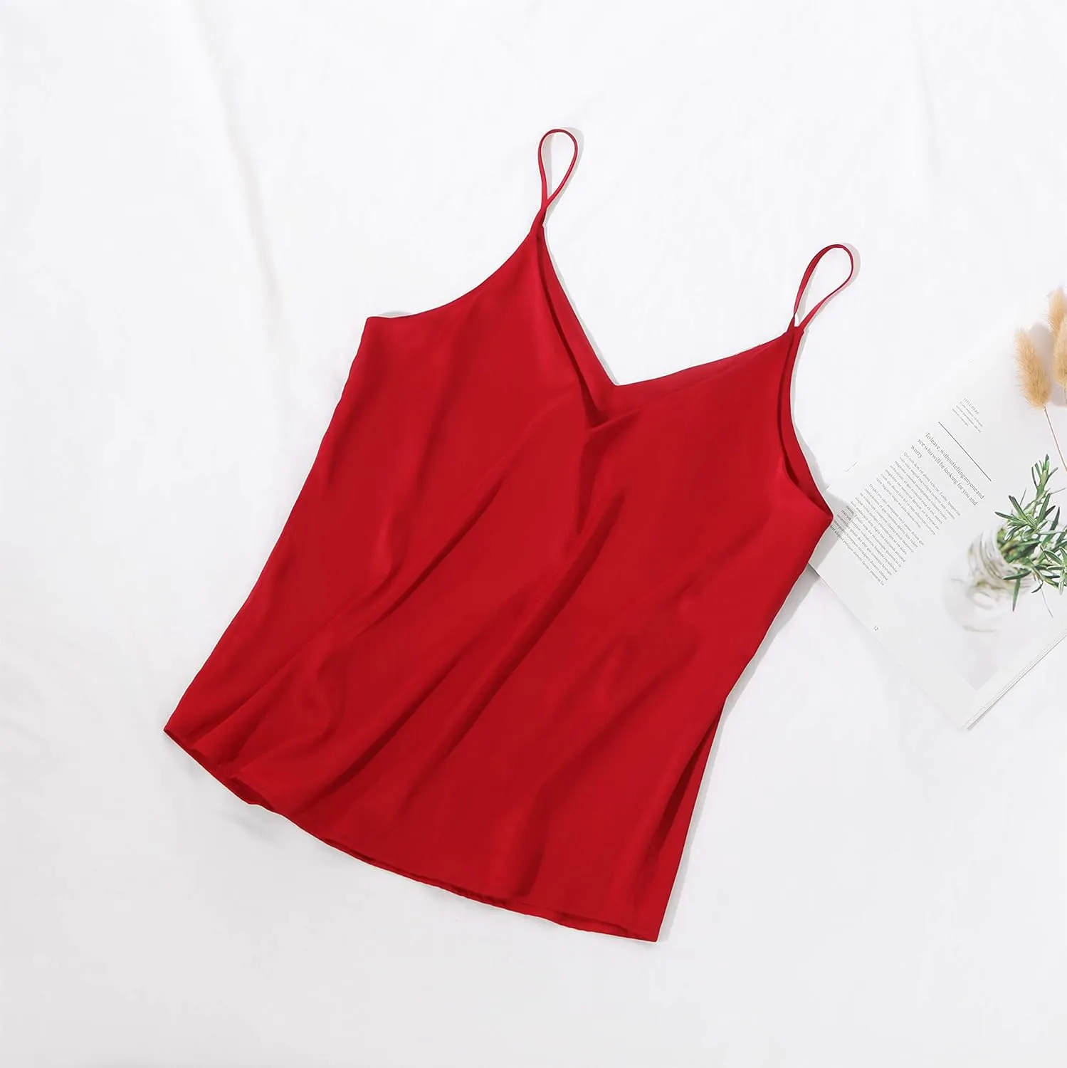 Gift Box - 100% Mulberry Silk Cami Top- Women's Silk CamisoleTop- Super Breathable Silk Cami Tank