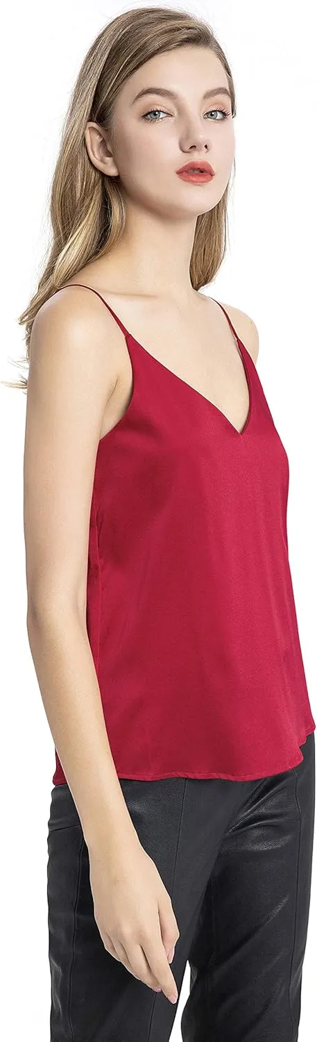 Gift Box - 100% Mulberry Silk Cami Top- Women's Silk CamisoleTop- Super Breathable Silk Cami Tank