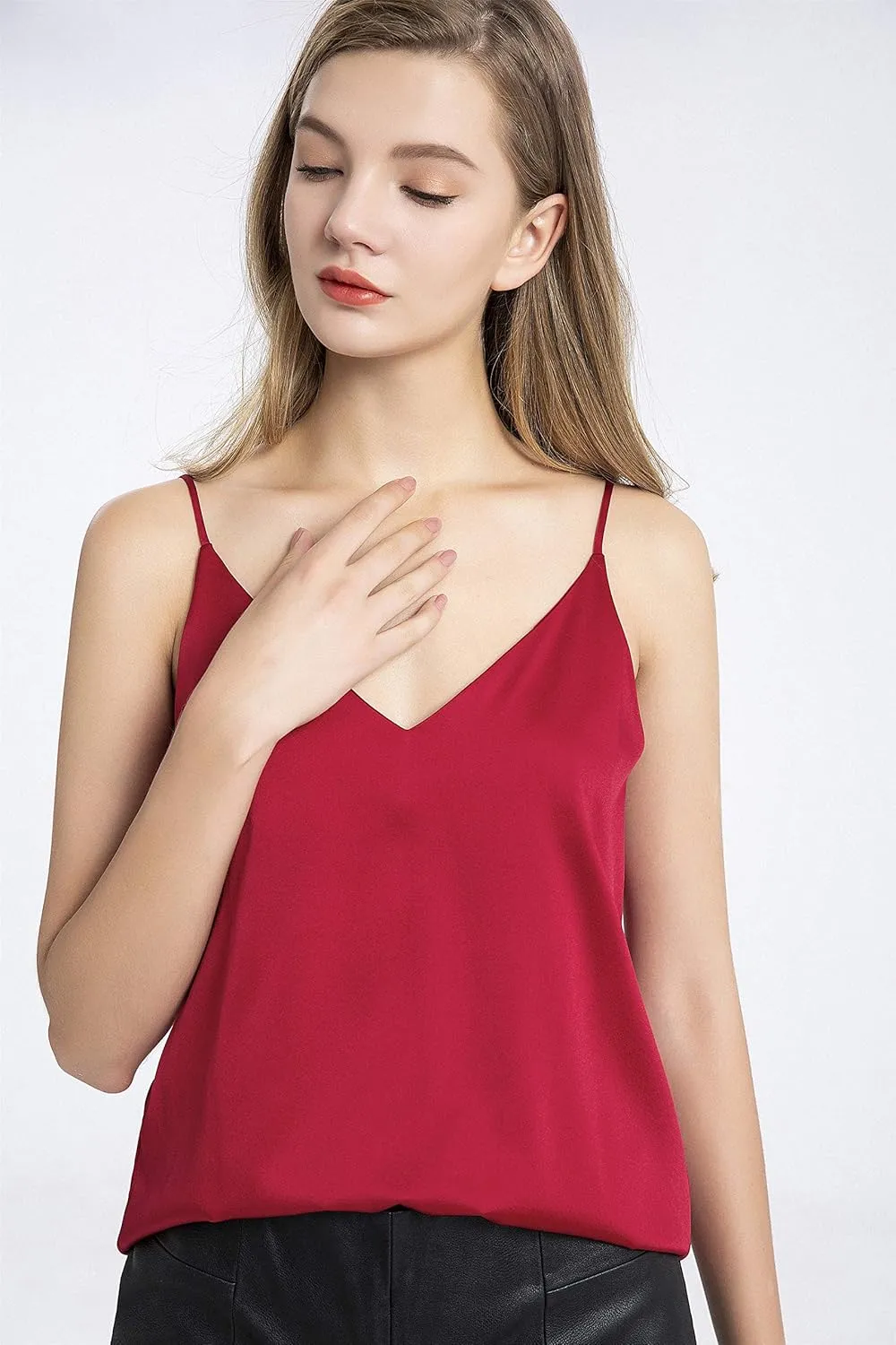 Gift Box - 100% Mulberry Silk Cami Top- Women's Silk CamisoleTop- Super Breathable Silk Cami Tank