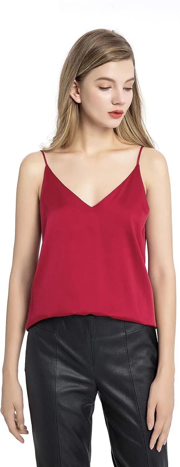 Gift Box - 100% Mulberry Silk Cami Top- Women's Silk CamisoleTop- Super Breathable Silk Cami Tank