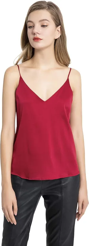 Gift Box - 100% Mulberry Silk Cami Top- Women's Silk CamisoleTop- Super Breathable Silk Cami Tank