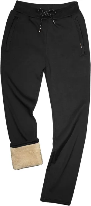 Gihuo Men's Winter Warm Fleece Pants Sherpa Fleece Lined Jogger Pants Sweatpants