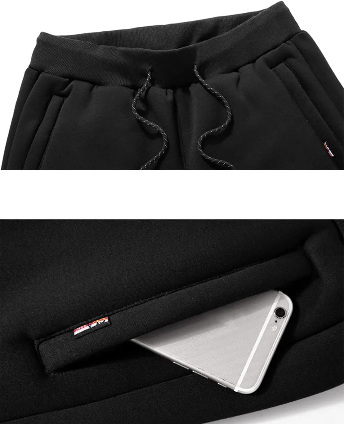 Gihuo Men's Winter Warm Fleece Pants Sherpa Fleece Lined Jogger Pants Sweatpants