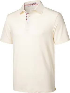 Golf Polo Shirts for Men Short Sleeve Moisture Wicking Dry Fit Performance Designed Collared Solid Casual Polo Shirt