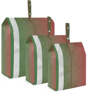 Green Brown Gradient Packing Cubes for Suitcases 3 Set Compression Lightweight Luggage Packing Organizers for Carry on Suitcase Travel Accessories Luggage Organizer Bags Set