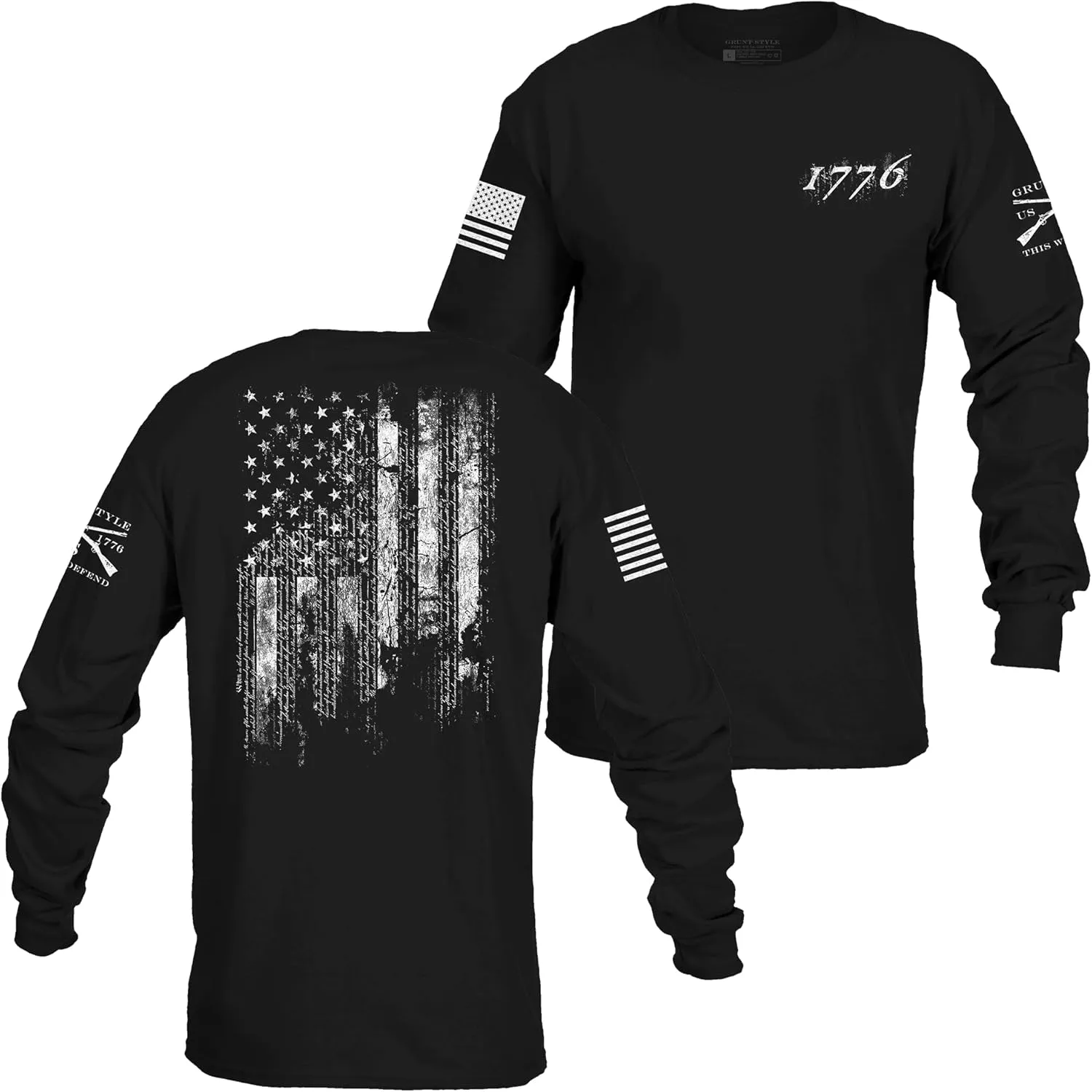 Grunt Style 1776 Flag Long Sleeve T-Shirt