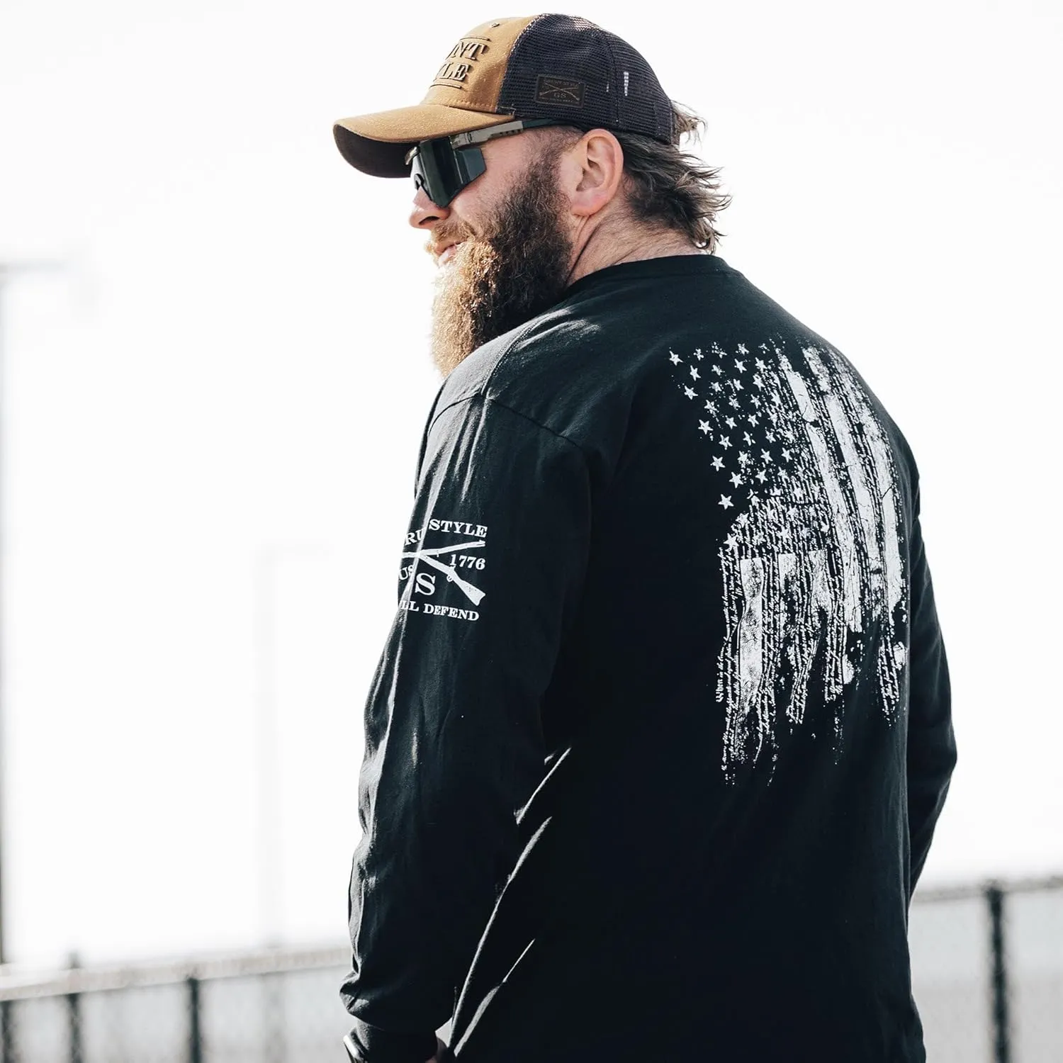 Grunt Style 1776 Flag Long Sleeve T-Shirt