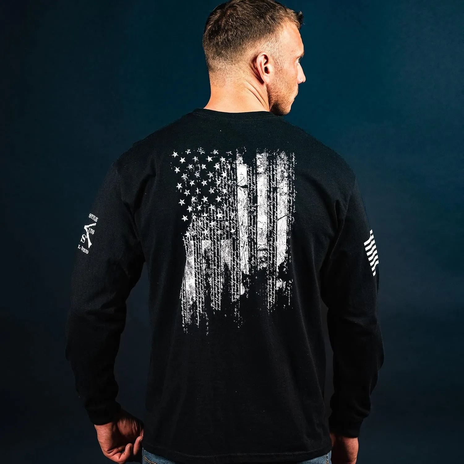 Grunt Style 1776 Flag Long Sleeve T-Shirt