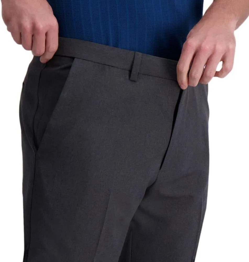 Haggar Men's Cool Right Performance Flex Solid Classic Fit Flat Front Pant (Regular and Big & Tall Sizes)