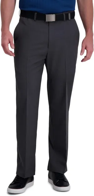 Haggar Men's Cool Right Performance Flex Solid Classic Fit Flat Front Pant (Regular and Big & Tall Sizes)
