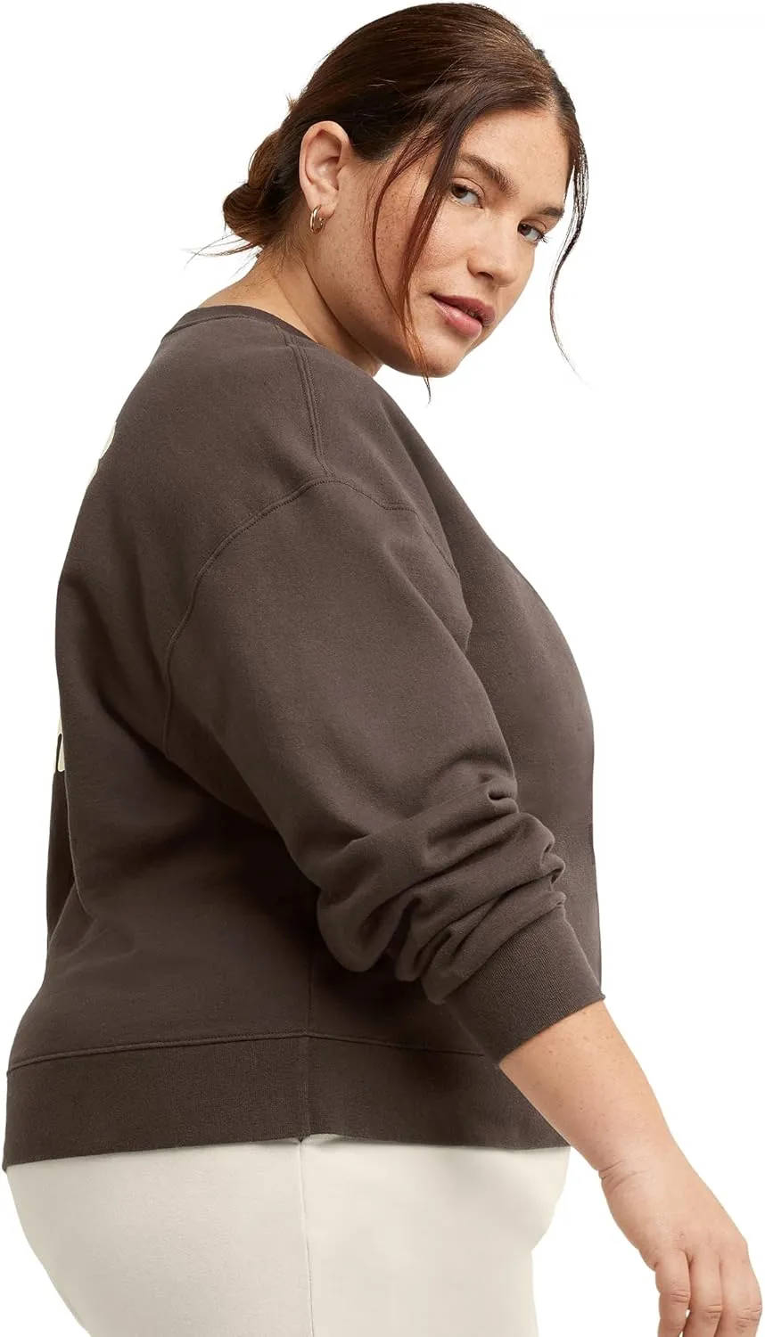 Hanes Women's Originals Plus Size Fleece Midweight Sweatshirt