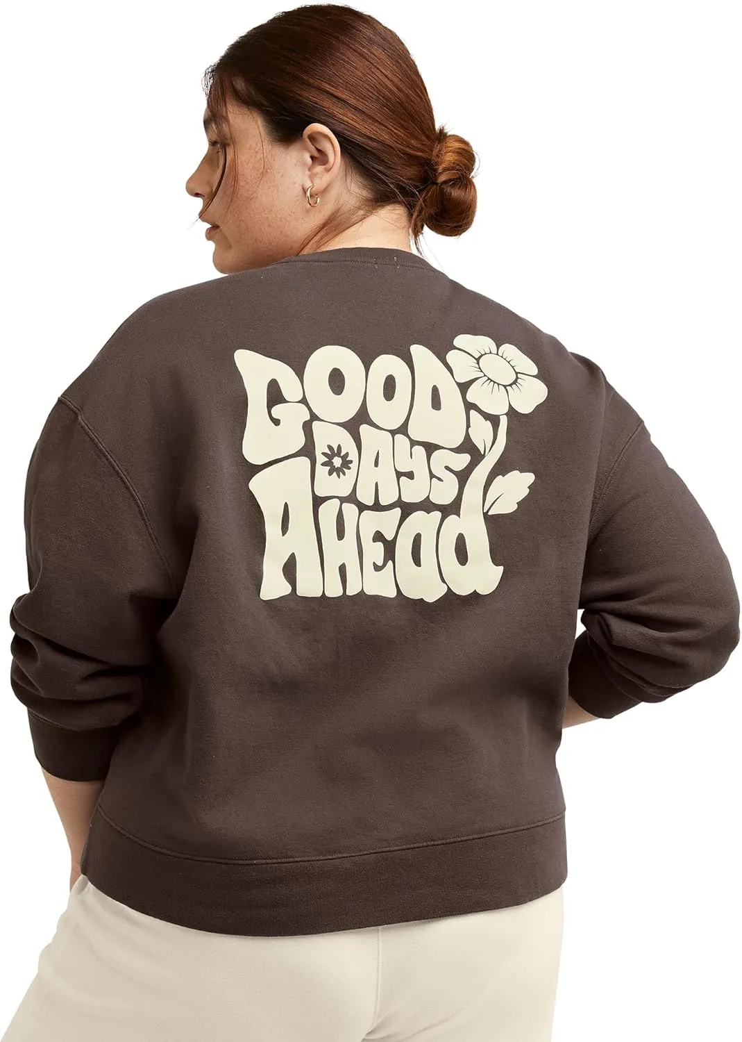 Hanes Women's Originals Plus Size Fleece Midweight Sweatshirt