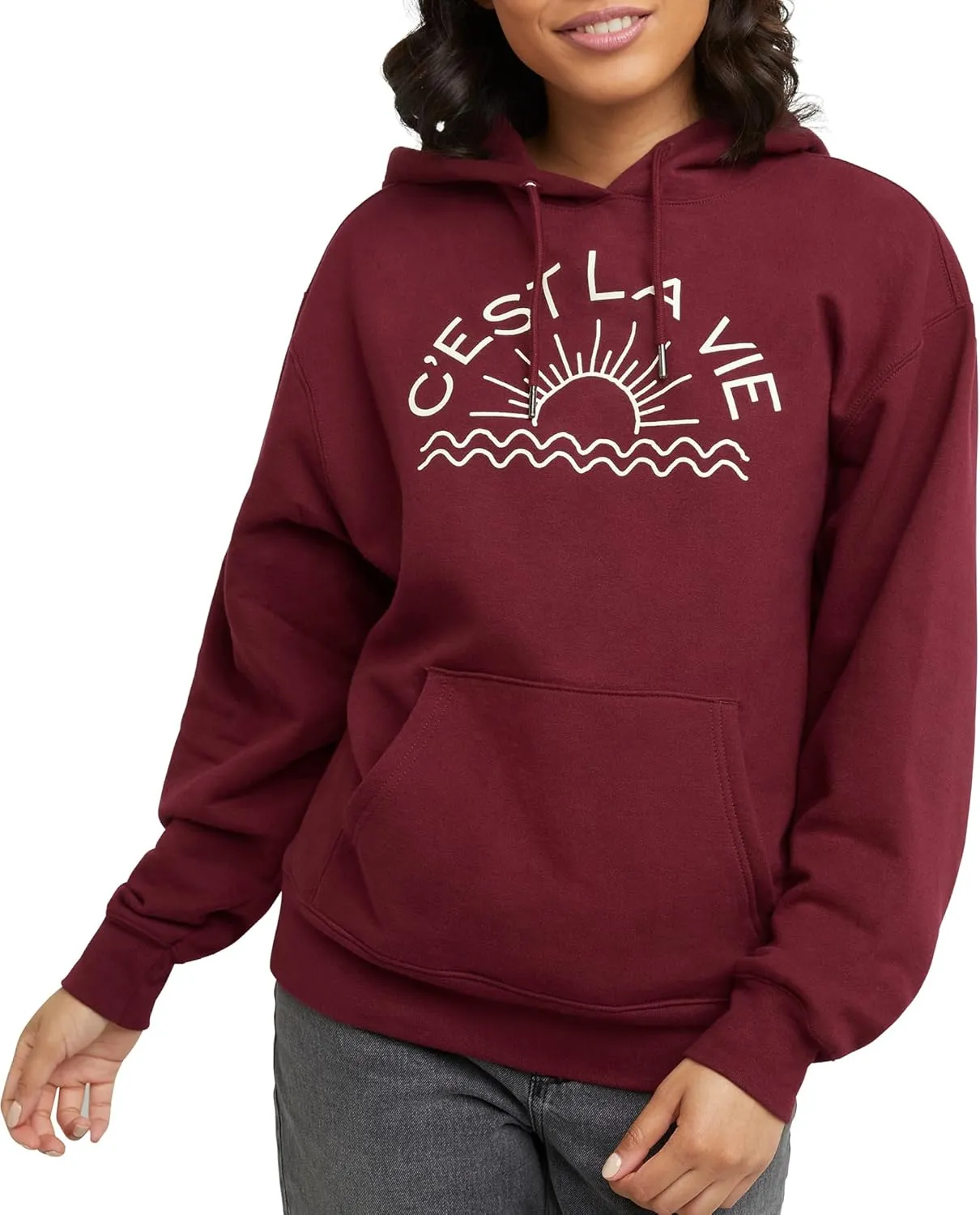 Hanes Women's Originals Pullover Hoodie, Midweight Fleece Hooded Sweatshirt for Women, Available in Plus