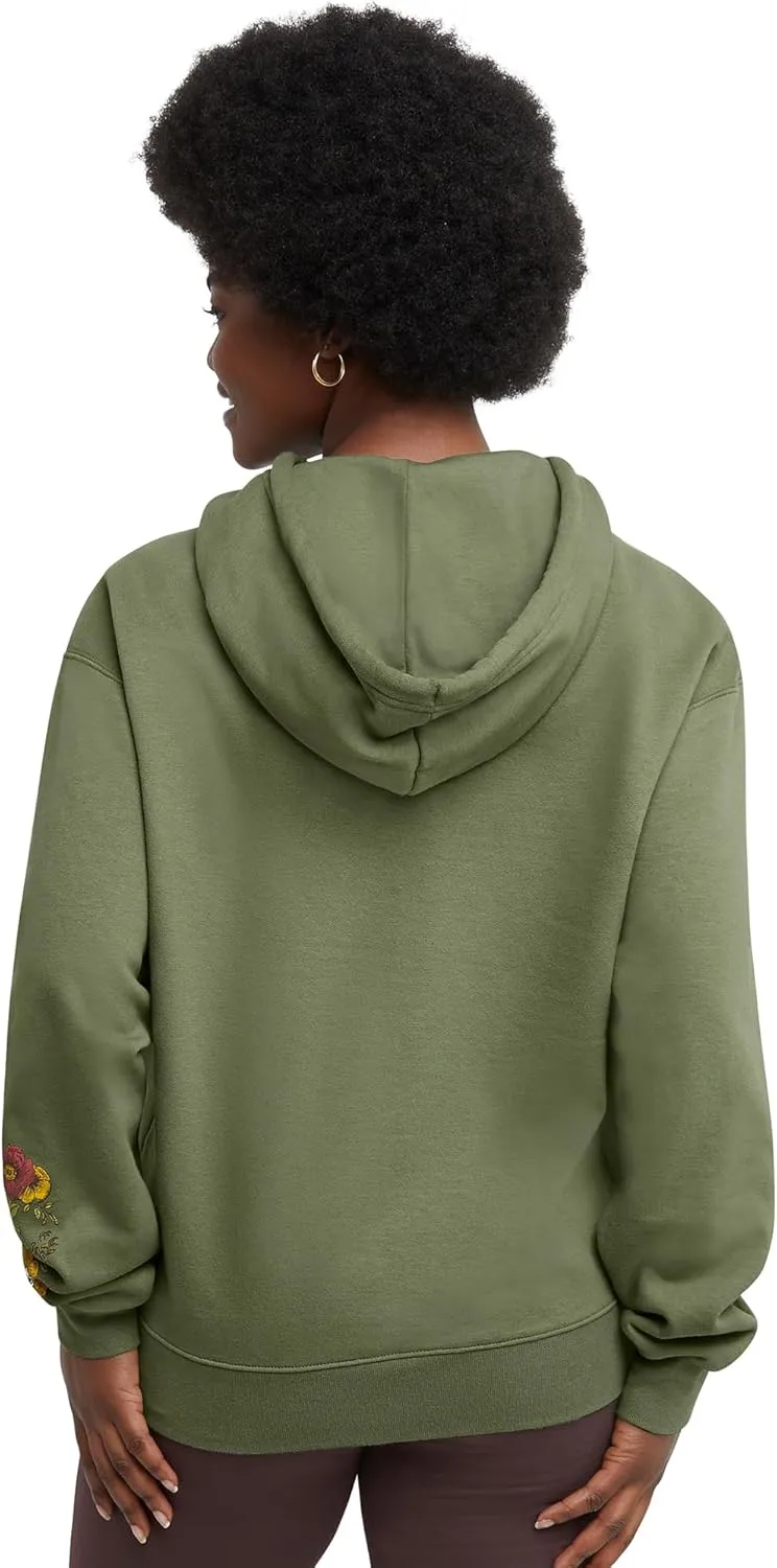 Hanes Women's Originals Pullover Hoodie, Midweight Fleece Hooded Sweatshirt for Women, Available in Plus