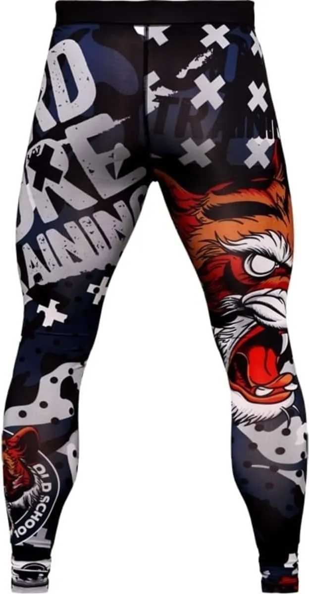 Hardcore Training Men's Compression Pants Workout Tights Leggings Base Layer Boxing Running Muay Thai MMA No Gi BJJ