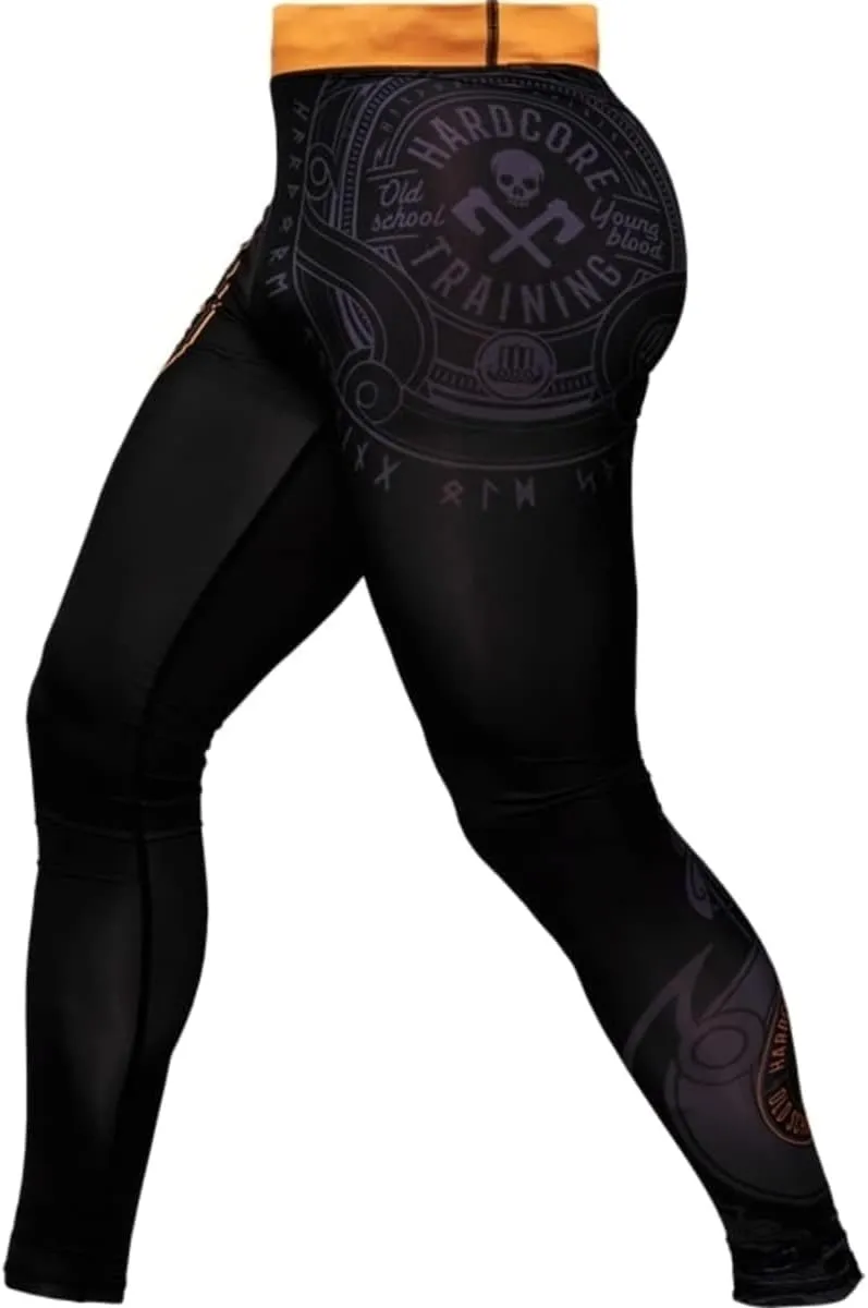 Hardcore Training Men's Compression Pants Workout Tights Leggings Base Layer Boxing Running Muay Thai MMA No Gi BJJ