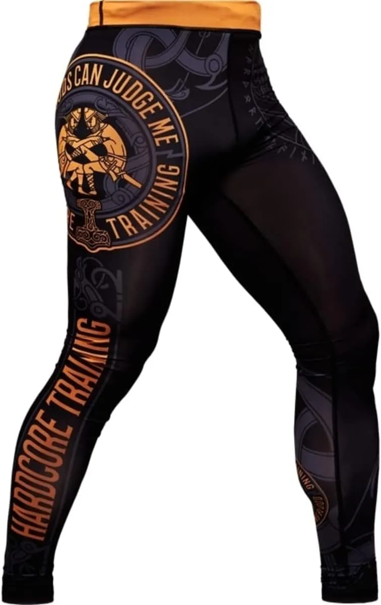 Hardcore Training Men's Compression Pants Workout Tights Leggings Base Layer Boxing Running Muay Thai MMA No Gi BJJ