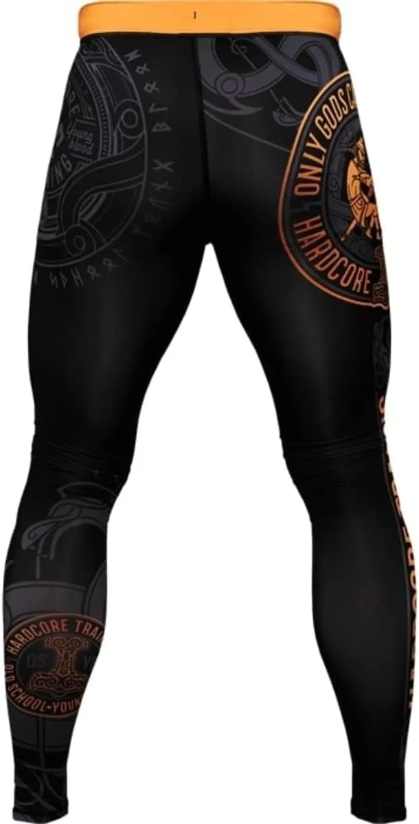 Hardcore Training Men's Compression Pants Workout Tights Leggings Base Layer Boxing Running Muay Thai MMA No Gi BJJ