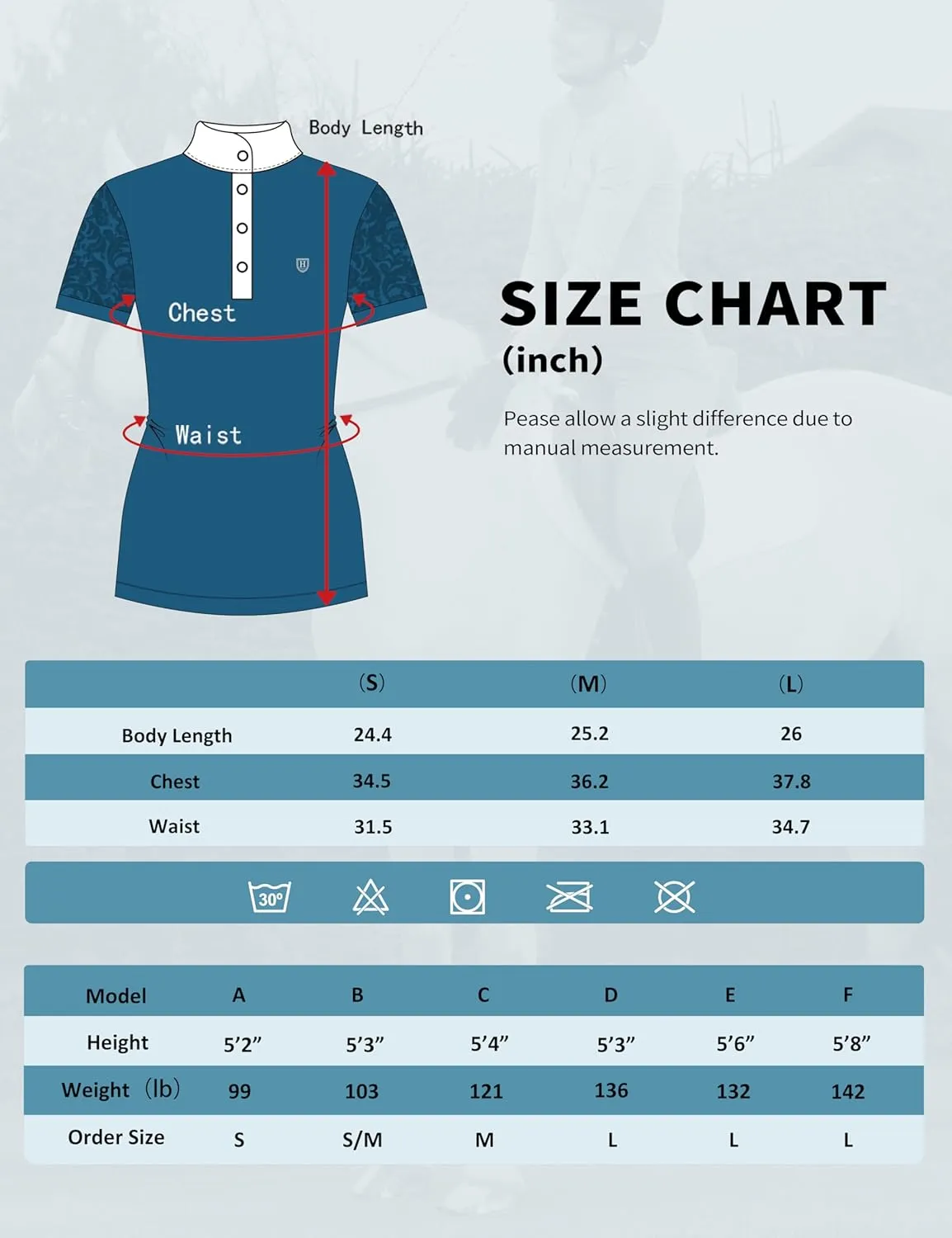 Harrison Howard Short Sleeve Lace Top Show Shirt Breathable with Graceful Back Lace Rider Top
