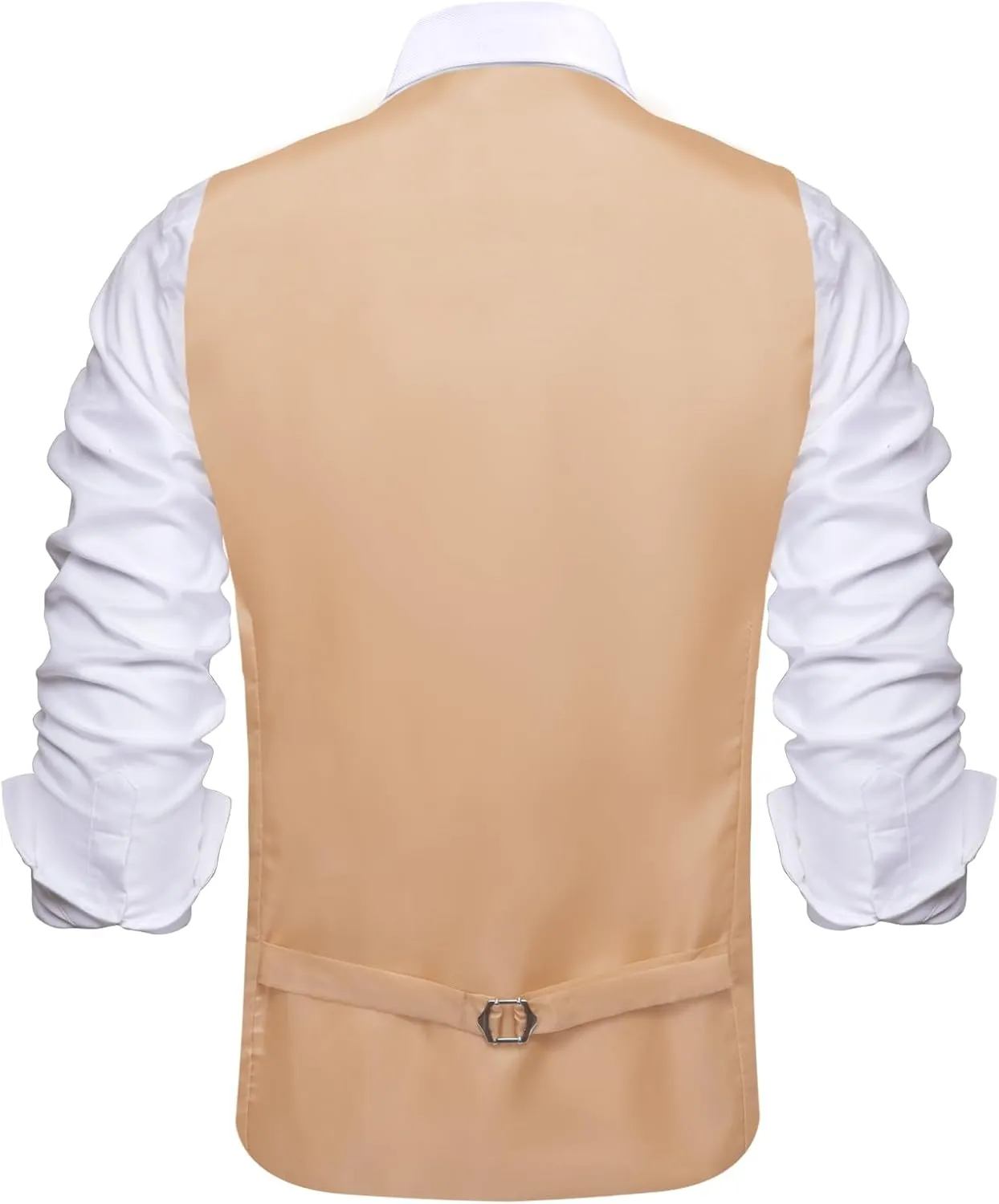 Hi-Tie Men's Suit Vest Business Casual Waistcoat with 3 Pockets for Wedding or Tuxedo Vest V-Neck