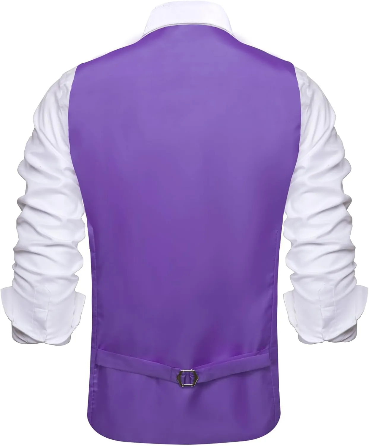 Hi-Tie Men's Suit Vest Business Casual Waistcoat with 3 Pockets for Wedding or Tuxedo Vest V-Neck