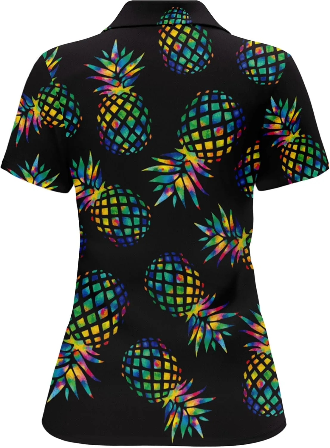 HIVICHI Funny Golf Shirts for Women Cute Crazy Print Short Sleeve Moisture Wicking Womens Polo Shirt