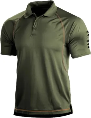 HNVAVQ Men's Breathable Golf Polo Shirt Quick Dry Short Sleeve Casual Work Polo T-Shirt