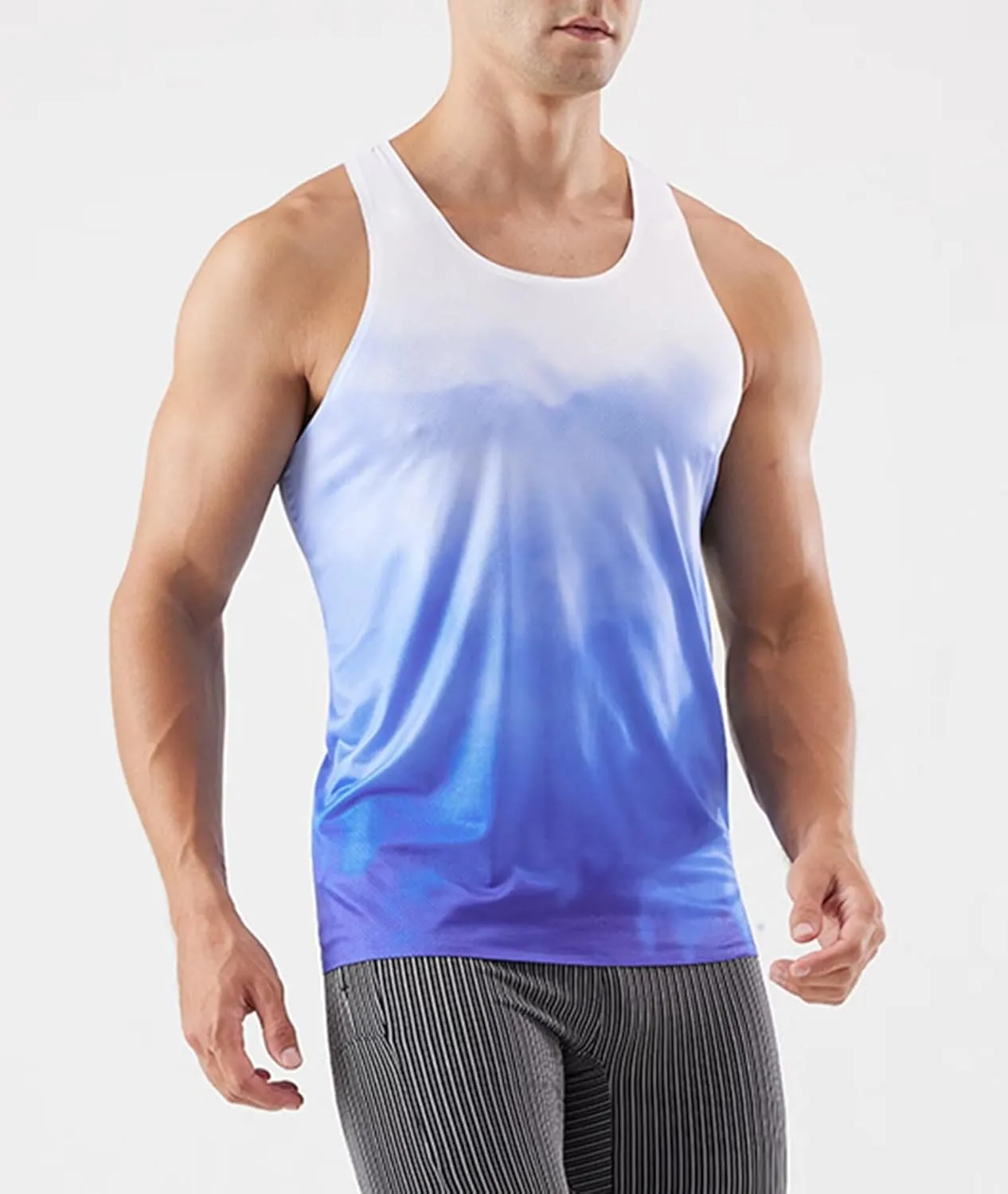 HNVAVQ Tank Tops for Men Gym Sleeveless T Shirt Running Quick Dry Breathable Vest