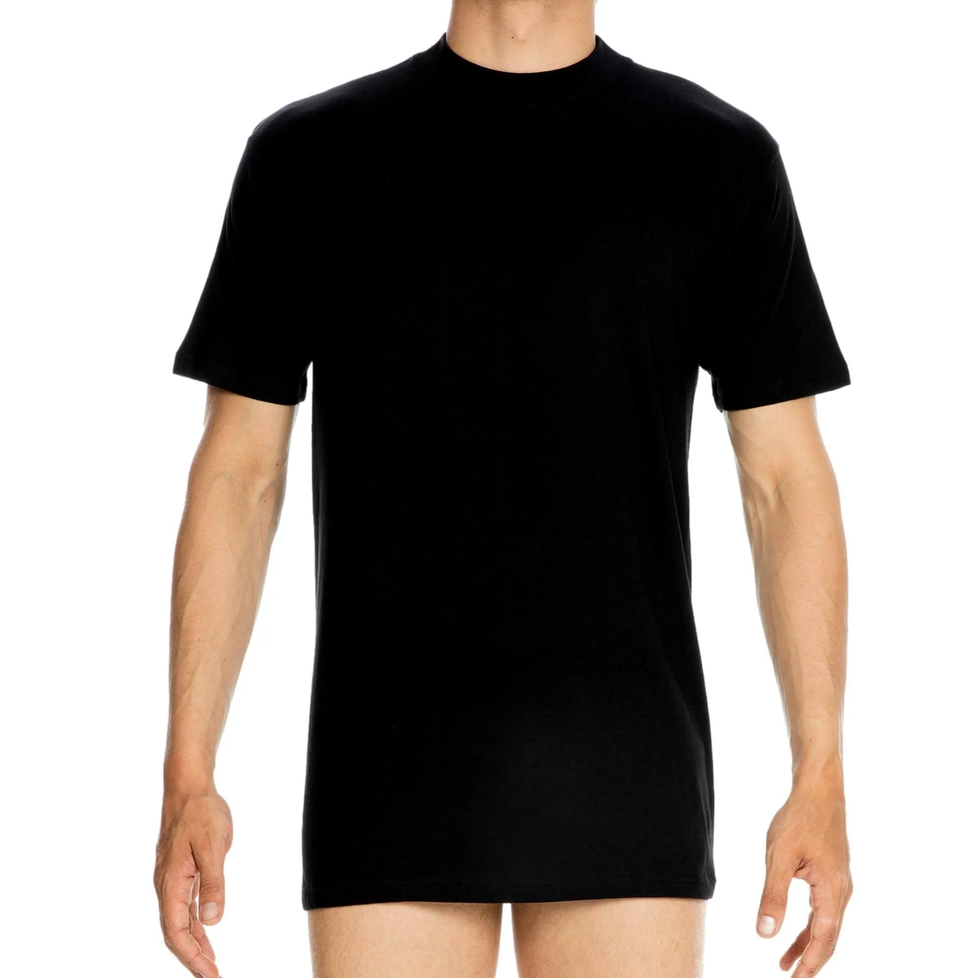 HOM Harro Black Crew Neck T Shirt