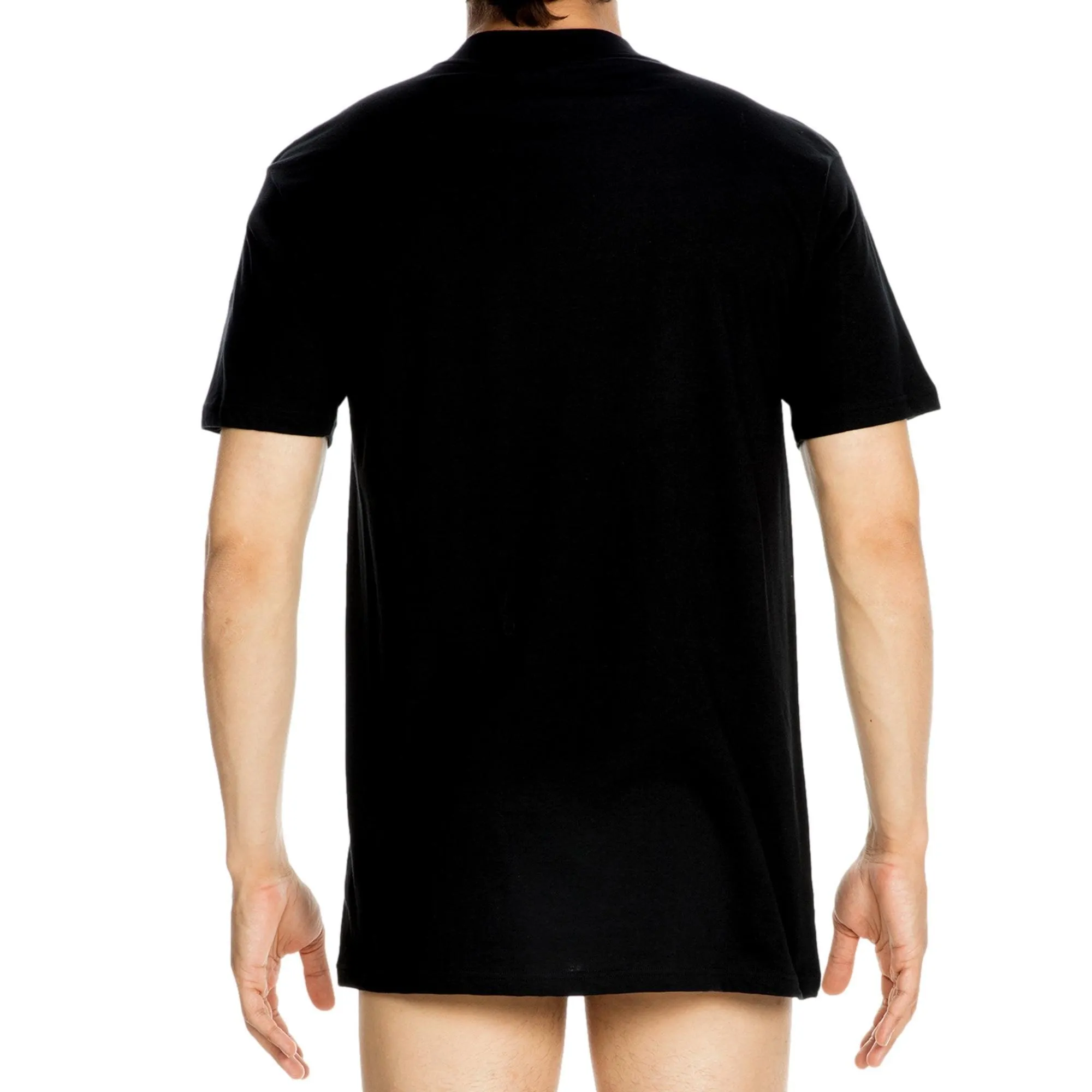 HOM Harro Black Crew Neck T Shirt