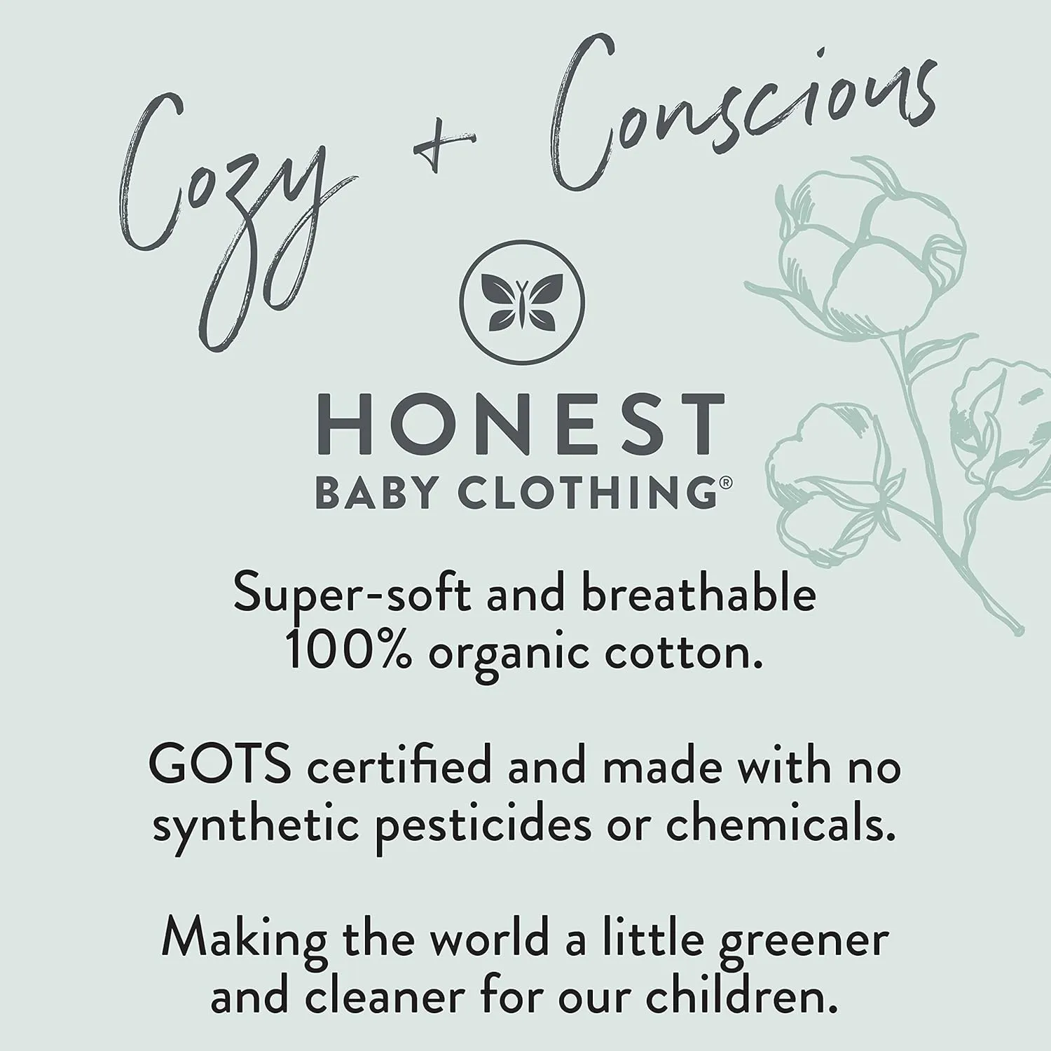 HonestBaby Light Weight Hoodie & Sweatpant Set 100% Organic Cotton for Toddler, Baby Boys, Girls