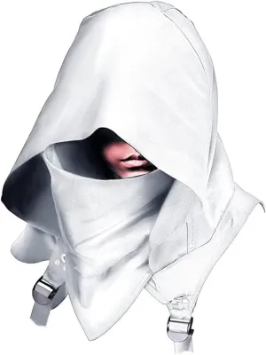 Hooded Cloak Cosplay Costumes Halloween Breathable Face Cover with Adjustable Straps for Men Women