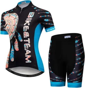 Hotlion Women's Short Sleeve Cycling Jersey Jacket Cycling Shirt Quick Dry Breathable Mountain Clothing Bike Top