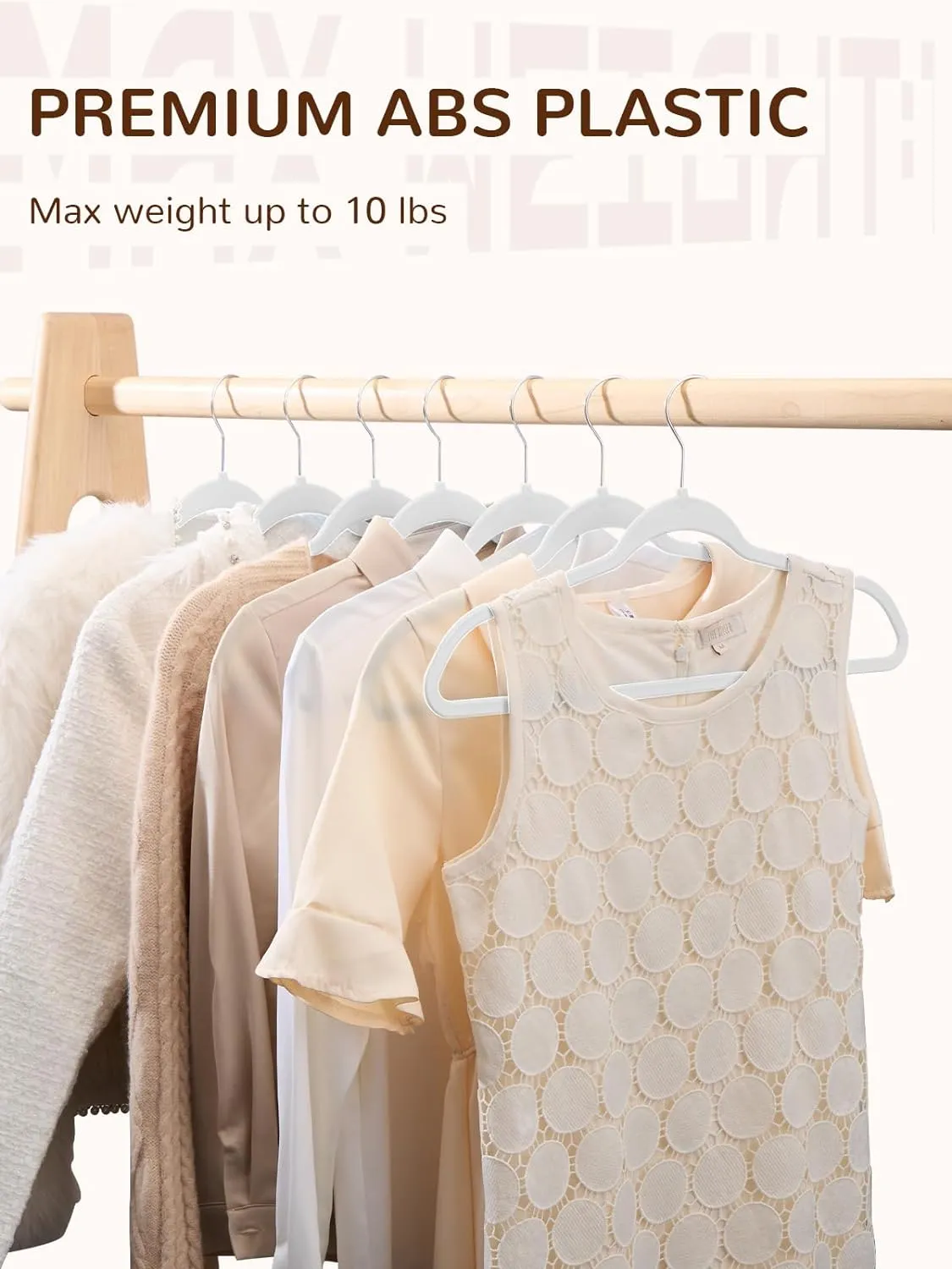 HOUSE DAY 17.5 Inch Plastic Hangers White