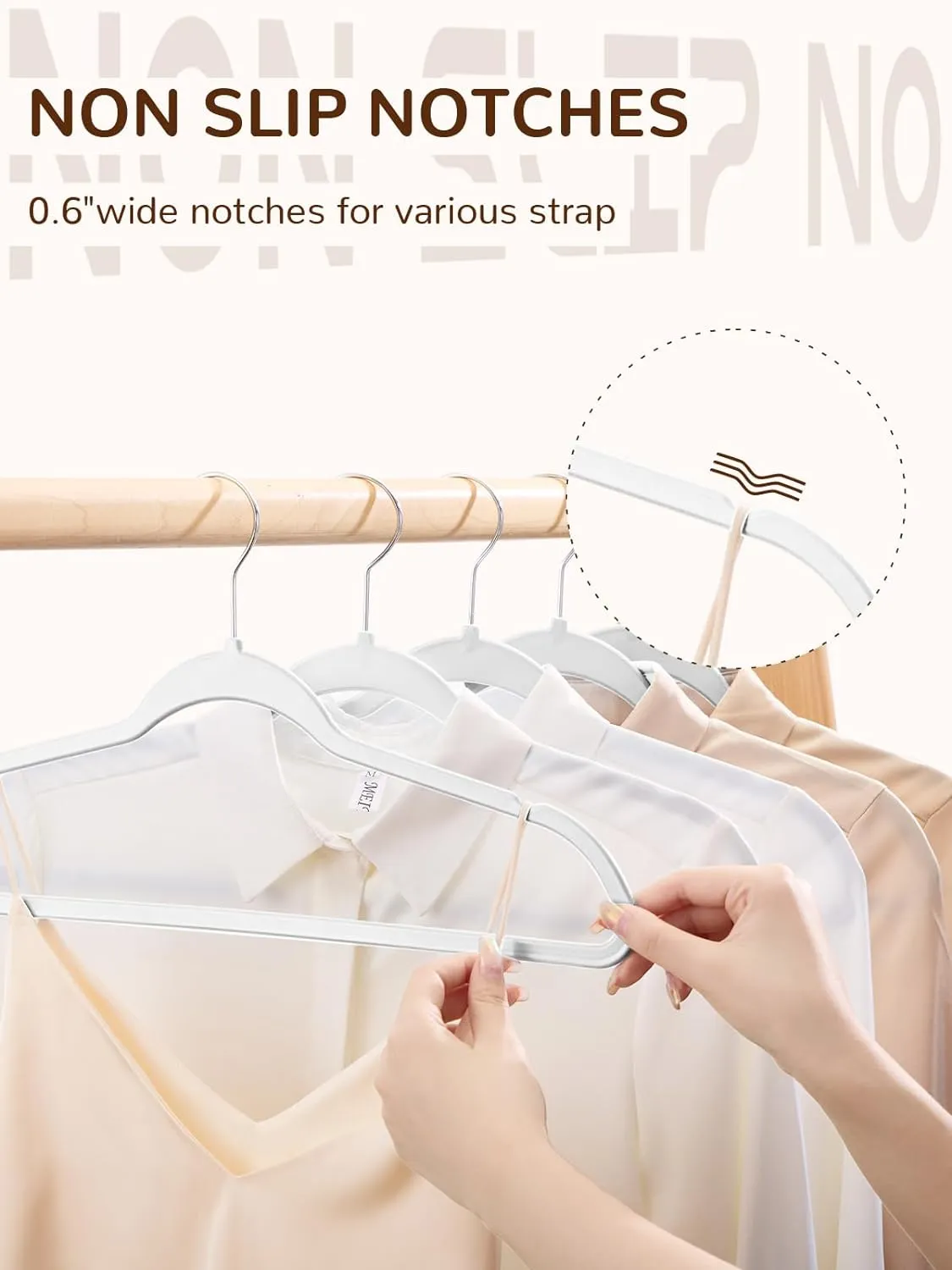 HOUSE DAY 17.5 Inch Plastic Hangers White