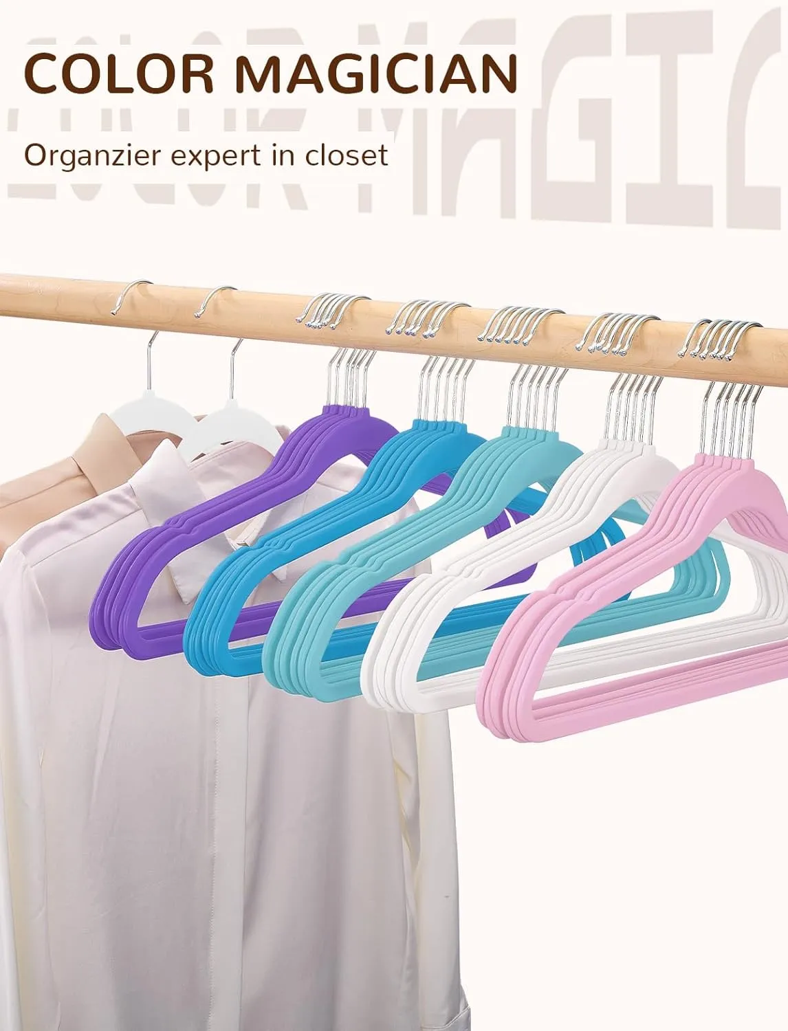 HOUSE DAY 17.5 Inch Plastic Hangers White