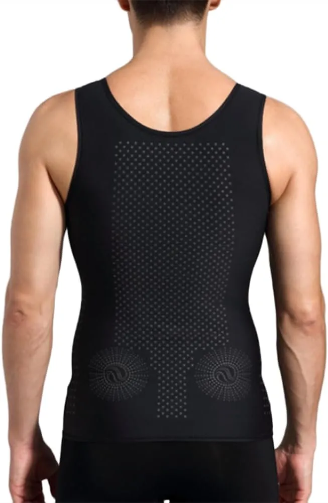 HSQSMWJ Mens Compression Shirt Slimming Undershirt Body Shaper Tank Top Gynomastica Sleeveless Shapewear