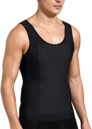HSQSMWJ Mens Compression Shirt Slimming Undershirt Body Shaper Tank Top Gynomastica Sleeveless Shapewear