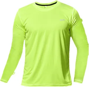 Ice Silk Long Sleeve Men's Spring Thin Section Quick Dry Breathable -Shirt Gym Clothing Fitness Equipment
