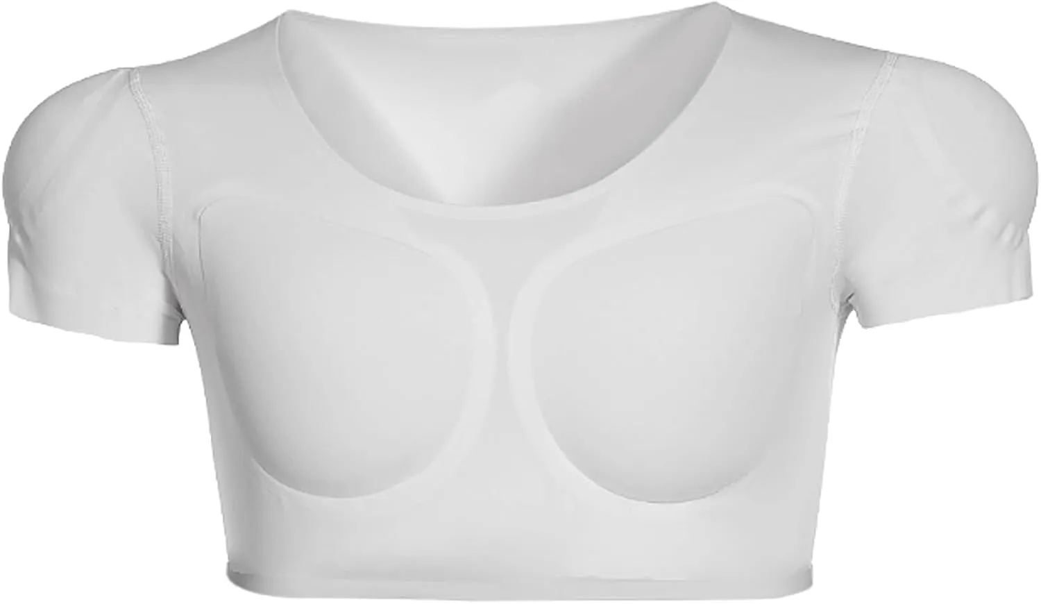Invisible Men Fake Muscle Undershirt, Breathable False Chest Muscle Shirt, for Weddings Parties Daily Wear